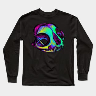 Cool Cat Skull Long Sleeve T-Shirt